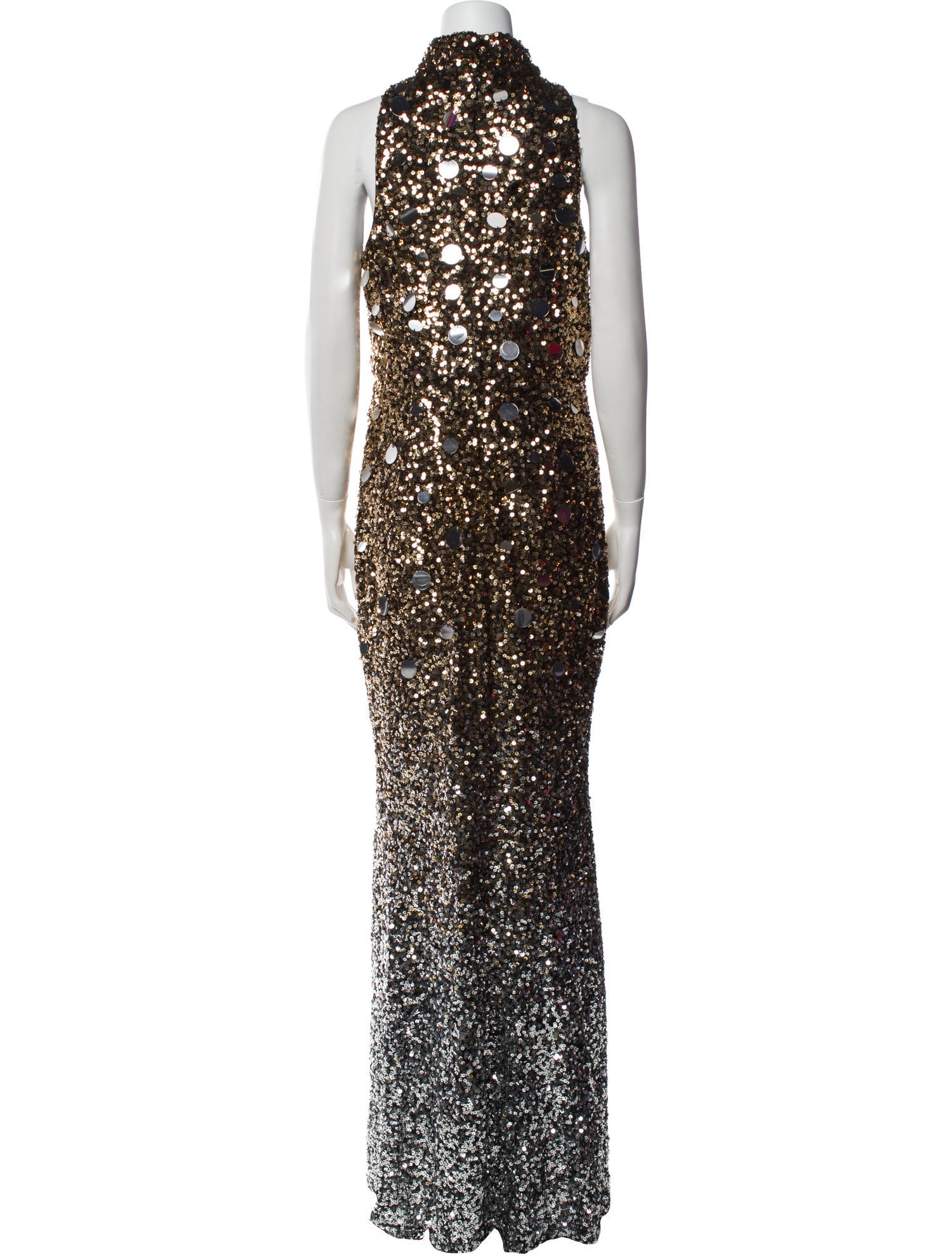 Badgley Mischka Turtleneck Long Dress